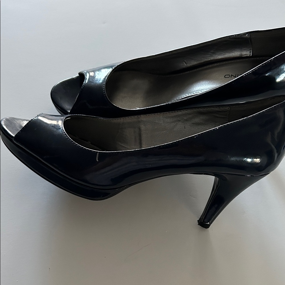 Nice Blue Peep-Toe Heels